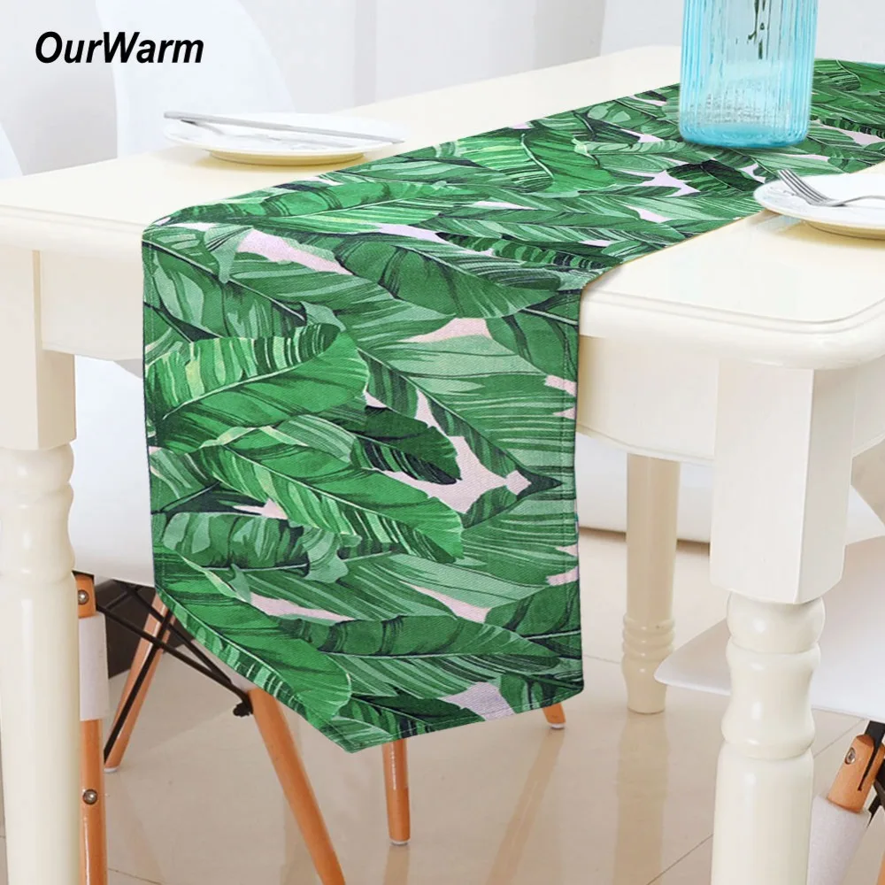 OurWarm 30X220cm Cotton Linen Table Runners for Wedding Digital Print Green Banana Leaf Table Cover Hawaiian Party Decorations
OurWarm 30X220cm Cotton Linen Table Runners for Wedding Digital Print Green Banana Leaf Table Cover Hawaiian Party Decorations
