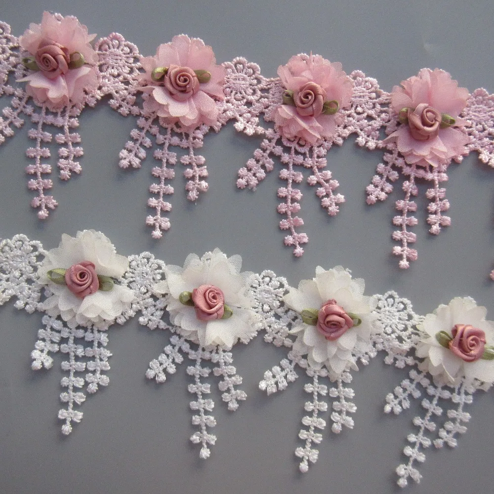 1Meter 85mm White Pink 3D Flower Lace Ribbon Fringed Trim Edge Fabric Embroidered Applique Sewing Craft Dress Clothes Needlework
1Meter 85mm White Pink 3D Flower Lace Ribbon Fringed Trim Edge Fabric Embroidered Applique Sewing Craft Dress Clothes Needlework