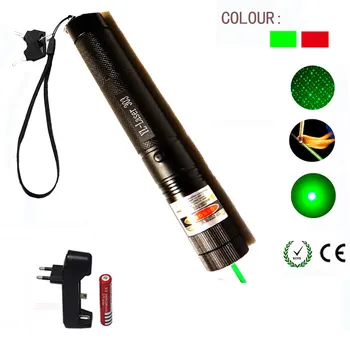Green /Red Laser Pointer 532nm 5mW 303 Laser Pen Adjustable Starry Head Burning Match lazer With 18650 Battery+Charger
Green /Red Laser Pointer 532nm 5mW 303 Laser Pen Adjustable Starry Head Burning Match lazer With 18650 Battery+Charger
