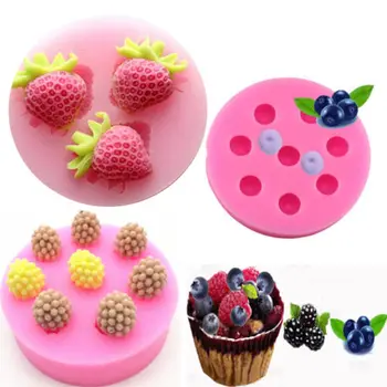 3D Fruit Strawberry Raspberry Blueberry Silicone Fondant Mold Candy Cake Decor Chocolate Sugarcraft Mould Kitchen Baking Tools
3D Fruit Strawberry Raspberry Blueberry Silicone Fondant Mold Candy Cake Decor Chocolate Sugarcraft Mould Kitchen Baking Tools