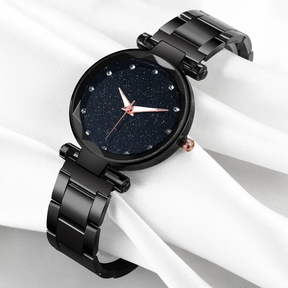relogio Watch Women Black Fashion Starry Sky Wristwatches Stainless Mesh Belt Watches Women feminino Clock Quartz Analog Watch
relogio Watch Women Black Fashion Starry Sky Wristwatches Stainless Mesh Belt Watches Women feminino Clock Quartz Analog Watch