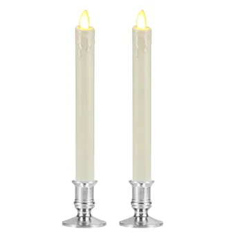 Ksperway Dripping Tear Surface Ivory Unscented Wax Flameless Moving Wick Taper Candle with Candle Holder 8" Set of 2
Ksperway Dripping Tear Surface Ivory Unscented Wax Flameless Moving Wick Taper Candle with Candle Holder 8" Set of 2