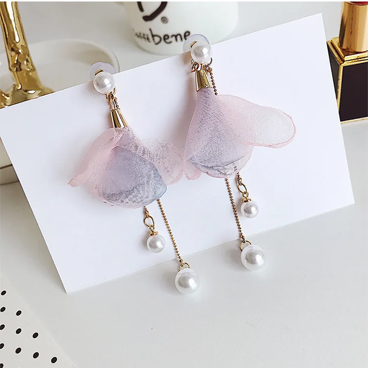2018 New Arrival Trendy Women Dangle Earrings Long Imitation Pearl Pendant Net Yarn Flowers Tassel Drop Earrings For Women
2018 New Arrival Trendy Women Dangle Earrings Long Imitation Pearl Pendant Net Yarn Flowers Tassel Drop Earrings For Women