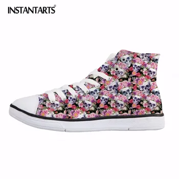 INSTANTARTS Cool Skull Flower Design Lace Up Vulcanize Shoes Fashion Women High Top Canvas Shoes Fashion Girls Teenagers Flats
INSTANTARTS Cool Skull Flower Design Lace Up Vulcanize Shoes Fashion Women High Top Canvas Shoes Fashion Girls Teenagers Flats