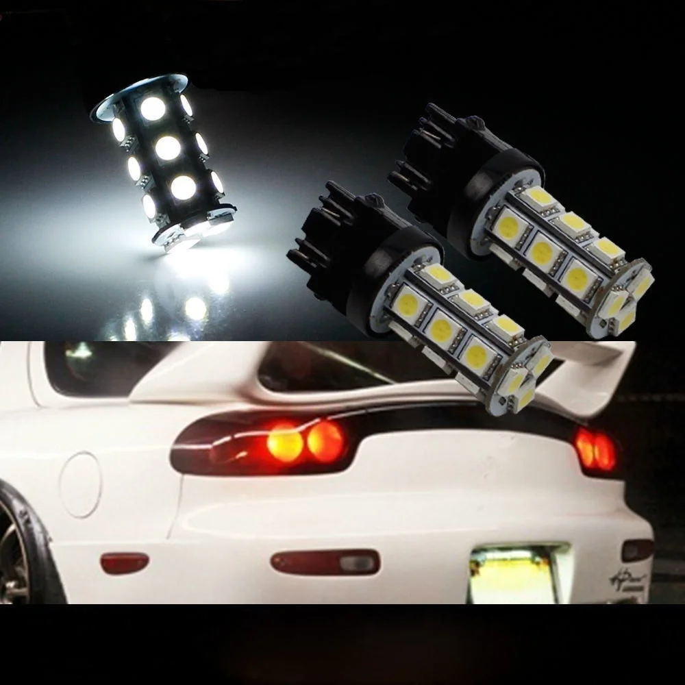 50pcs 3156 3157 White /Red /Amber / Yellow 18 SMD 5050 Stop Tail Brake Signal T25 12V 13 LED Car Light Bulb Car Light Source
50pcs 3156 3157 White /Red /Amber / Yellow 18 SMD 5050 Stop Tail Brake Signal T25 12V 13 LED Car Light Bulb Car Light Source