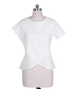 Casual women blouses dissymmetry Short Sleeve O-neck Chiffon white Tops Elegant Lady Shirts 2020 Summer Vintage Blusas
Casual women blouses dissymmetry Short Sleeve O-neck Chiffon white Tops Elegant Lady Shirts 2020 Summer Vintage Blusas