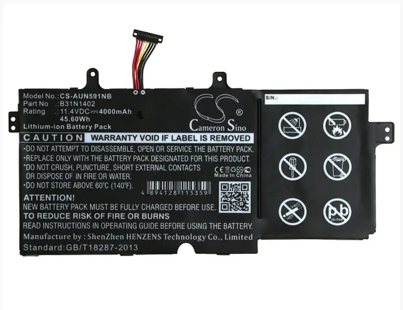 Аккумулятор Cameron Sino 4000 мАч для ASUS N591LB Q551 Q551LN Q551LN-BBI706 0B200-01050000M B31N1402, ноутбука
Аккумулятор Cameron Sino 4000 мАч для ASUS N591LB Q551 Q551LN Q551LN-BBI706 0B200-01050000M B31N1402, ноутбука