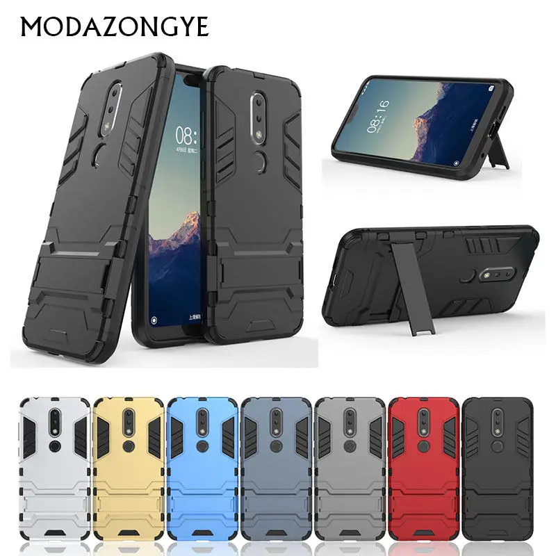 For Nokia 6.1 Plus Case X6 2018 Luxury Armor Hybrid Silicone + Hard Phone 6.1Plus TA-1099 |