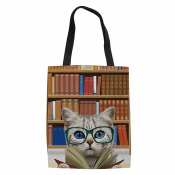 ThiKin 3D Book Cat Dog Pattern Durbale Shopping Bags Casual Women Linen Tote Bags Eco-friendly Large Cloth Storage Bags
ThiKin 3D Book Cat Dog Pattern Durbale Shopping Bags Casual Women Linen Tote Bags Eco-friendly Large Cloth Storage Bags