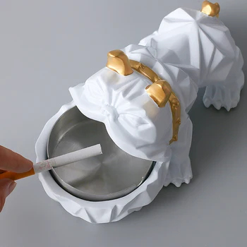 Nordic Bulldog Ashtray Creative Geometric Animal Resin cigar ashtray Home Practical Smoking Accessories Home Decorations
Nordic Bulldog Ashtray Creative Geometric Animal Resin cigar ashtray Home Practical Smoking Accessories Home Decorations