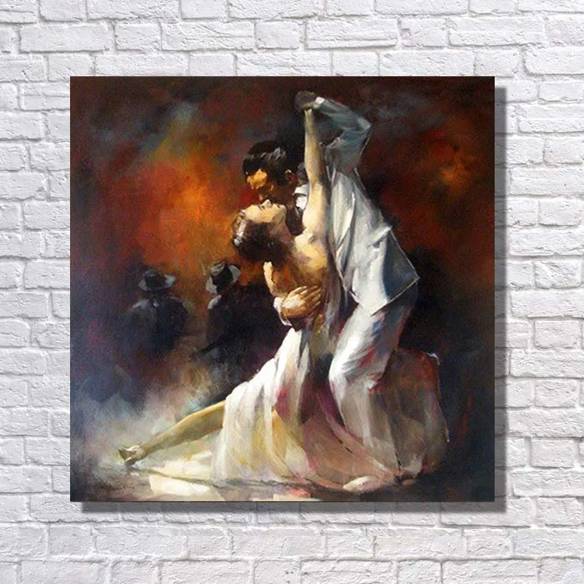 Top quality hand painted 100% canvas figure art paintings couple dancing tango picture wedding room decoration
Top quality hand painted 100% canvas figure art paintings couple dancing tango picture wedding room decoration