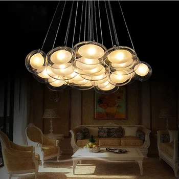 Modern Creative glass bubble ball glass chandelier goose eggs in the bedroom decoration LED lighting restaurant hanging lamp
Modern Creative glass bubble ball glass chandelier goose eggs in the bedroom decoration LED lighting restaurant hanging lamp
