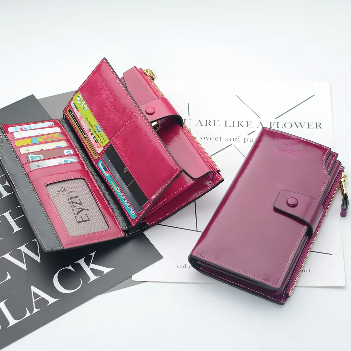 2018 More Than For The Large Capacity Mobile Multi-function Han Edition Buckles Leather Cowhide Ms Long Wallet Card Package 
2018 More Than For The Large Capacity Mobile Multi-function Han Edition Buckles Leather Cowhide Ms Long Wallet Card Package