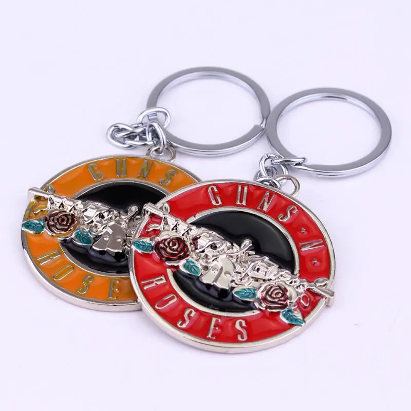 Famous American Hard Rock Band Roling Guns N 'Roses Key Chain Alloy Keychain Pendant Key Ring Holder Gift Accessories Clearance
Famous American Hard Rock Band Roling Guns N 'Roses Key Chain Alloy Keychain Pendant Key Ring Holder Gift Accessories Clearance