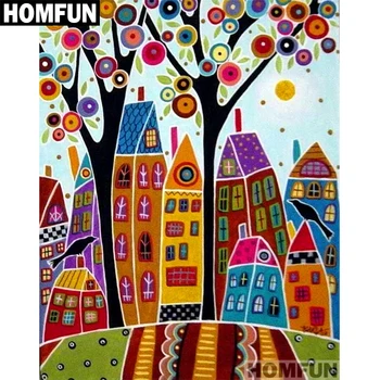 HOMFUN Full Square/Round Drill 5D DIY Diamond Painting "Abstract tree houses" Embroidery Cross Stitch 5D Home Decor A01299
HOMFUN Full Square/Round Drill 5D DIY Diamond Painting "Abstract tree houses" Embroidery Cross Stitch 5D Home Decor A01299