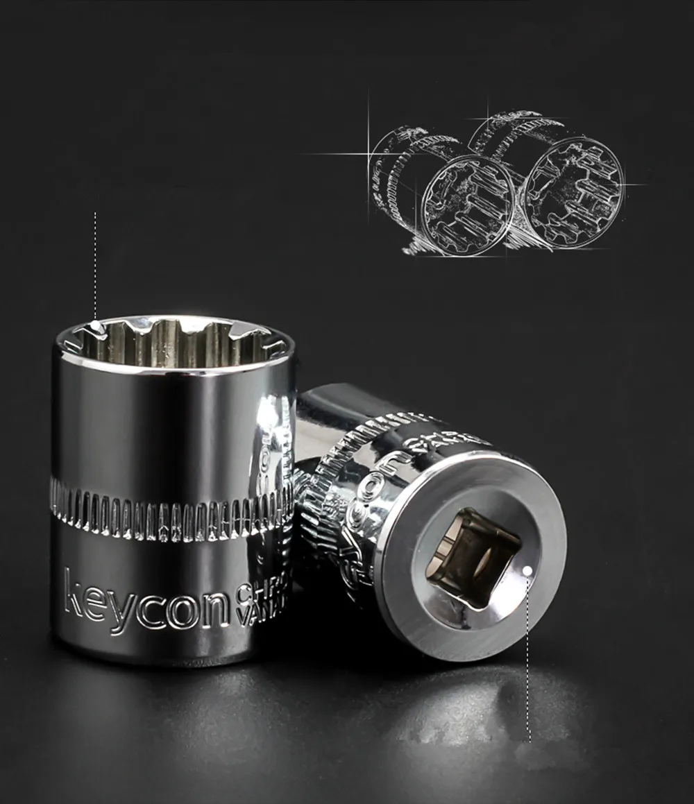 1/4 Inch (6.3mm) 12 Tooth Bit Female E Socket Set E4-E14 Ideal for 8 differents bolts
1/4 Inch (6.3mm) 12 Tooth Bit Female E Socket Set E4-E14 Ideal for 8 differents bolts