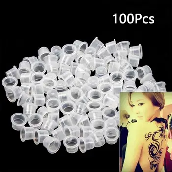 100PCS Disposable Tattoo Pigments Cups Caps Permanent Makeup Ink Cups S/M Size 9/12 MM Tattoo Equipment Accessories #1218
100PCS Disposable Tattoo Pigments Cups Caps Permanent Makeup Ink Cups S/M Size 9/12 MM Tattoo Equipment Accessories #1218