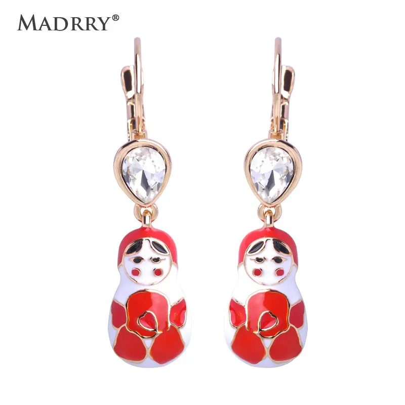 Newest Cute Enamel Esmalte Matryoshka Hook Earrings Simulated Rhinestone Gold-color Brincos Aretes Party Ears Piercing Perfumes
Newest Cute Enamel Esmalte Matryoshka Hook Earrings Simulated Rhinestone Gold-color Brincos Aretes Party Ears Piercing Perfumes