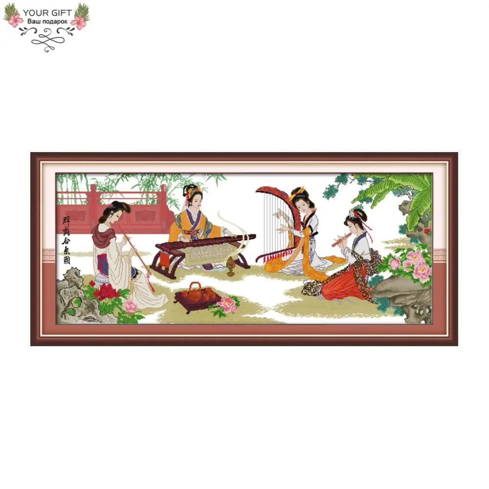 Joy Sunday Ancient Chinese Beauties Home Decoration R175 14CT 11CT Counted Stamped Four Beauties Happy Together Cross Stitch kit
Joy Sunday Ancient Chinese Beauties Home Decoration R175 14CT 11CT Counted Stamped Four Beauties Happy Together Cross Stitch kit