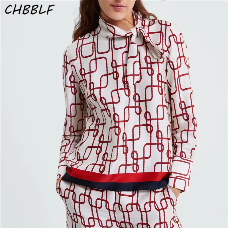 CHBBLF women elegant print blouse bow tie collar long sleeve shirts female work wear casual stylish chic tops BGB9067
CHBBLF women elegant print blouse bow tie collar long sleeve shirts female work wear casual stylish chic tops BGB9067