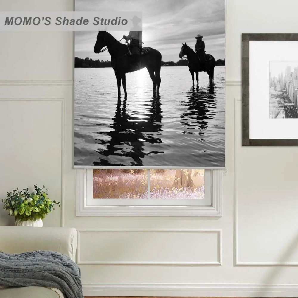 Фото MOMO плотные окрашенные оконные шторы роликовые жалюзи теплоизолированная ткань