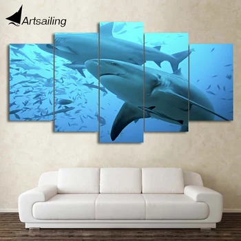 HD Printed 5 Piece Canvas Art Deep Blue Ocean Painting Big Shark Wall Pictures for Living Room Modern Free Shipping CU-2074B
HD Printed 5 Piece Canvas Art Deep Blue Ocean Painting Big Shark Wall Pictures for Living Room Modern Free Shipping CU-2074B