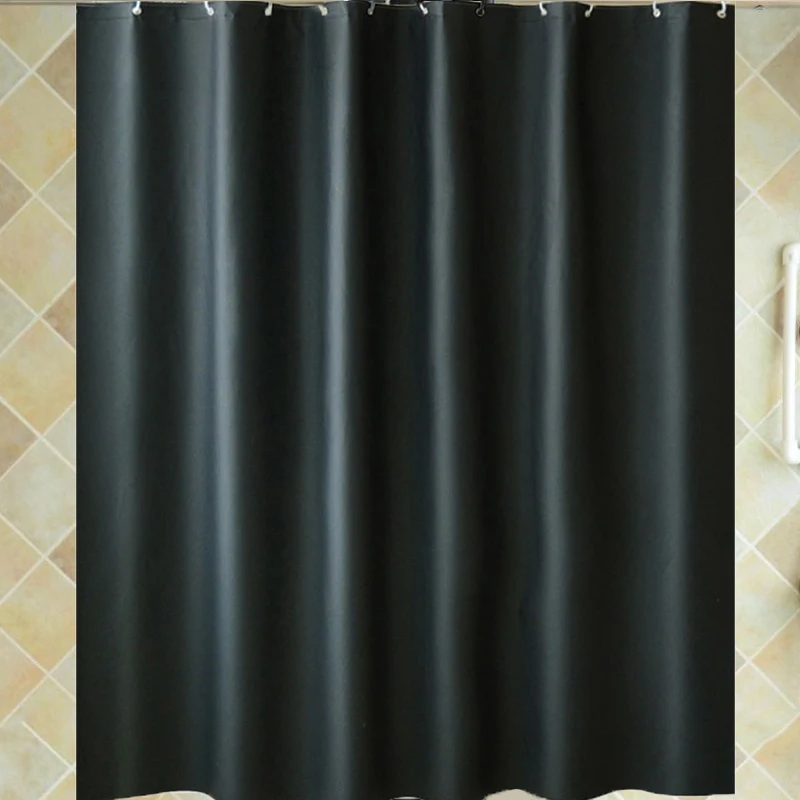 PVEA waterproof black shower curtain with plastic hooks home mildewproof thick fabric partition curtains for the bathroom
PVEA waterproof black shower curtain with plastic hooks home mildewproof thick fabric partition curtains for the bathroom