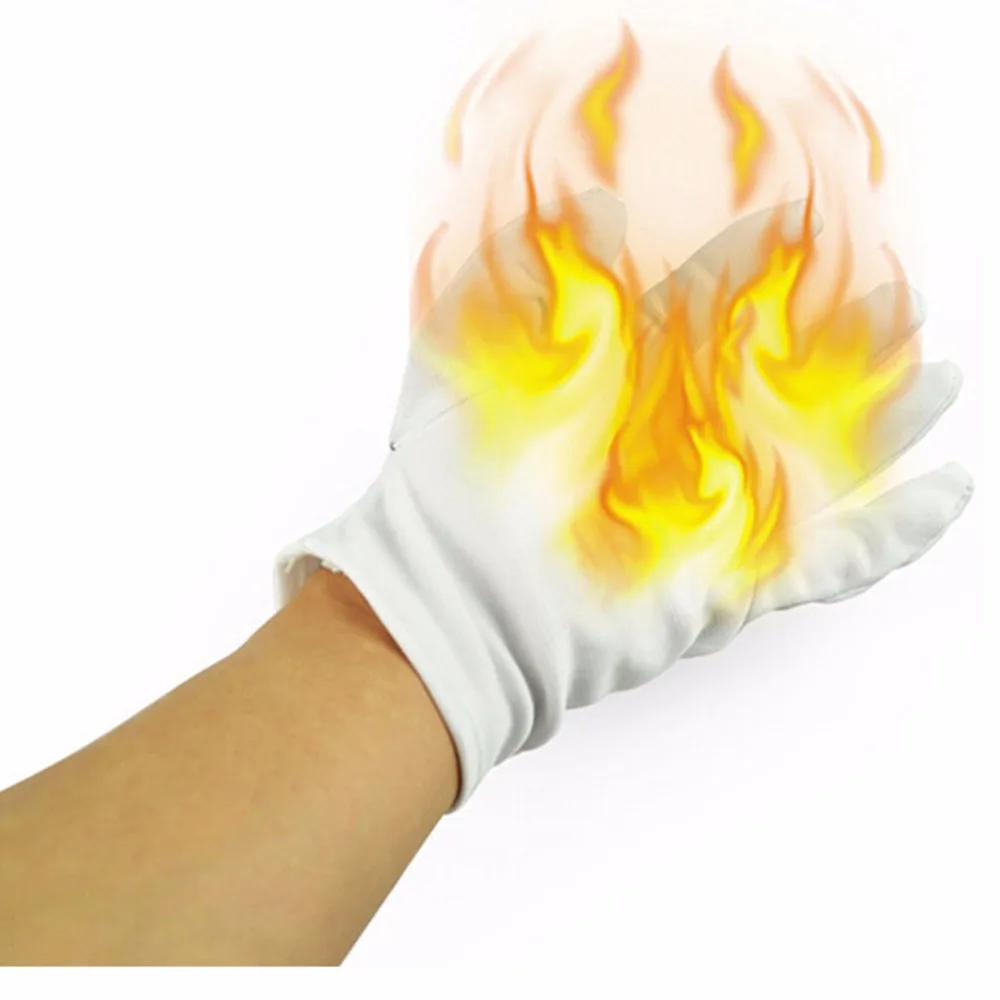 4 Pcs/Pair Magic Fire Gloves Tricks Burning Empty-Handed On For Magicians Stage | Игрушки и хобби