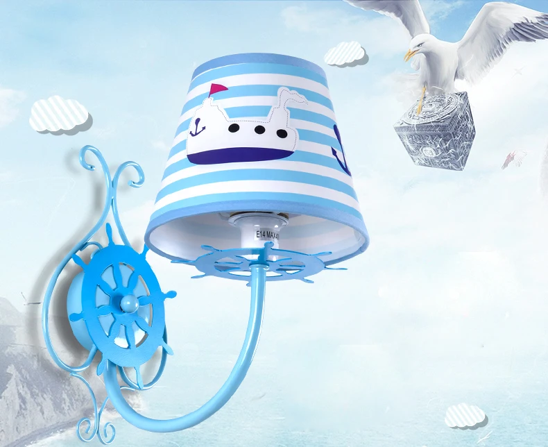 Mediteranean Sea Style Blue Wall Lights for kids room Modern LED Wall cartoon Light Bedroom Wall Lamp AC 110v-240v Wall Sconce
Mediteranean Sea Style Blue Wall Lights for kids room Modern LED Wall cartoon Light Bedroom Wall Lamp AC 110v-240v Wall Sconce