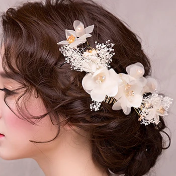 1 Set Ivory Flower Wedding Hair Comb Clip Hairpin Crystal Gold Women Prom Headpiece For Bride Elegant Jewelry Accessories
1 Set Ivory Flower Wedding Hair Comb Clip Hairpin Crystal Gold Women Prom Headpiece For Bride Elegant Jewelry Accessories