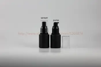 30ml painted black frosted Glass bottle with plastic black sprayer/pump.for lotion cream or perfume,cosmetic container 
30ml painted black frosted Glass bottle with plastic black sprayer/pump.for lotion cream or perfume,cosmetic container