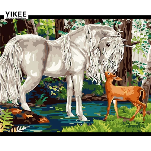 YIKEE 5d Diamond Painting Full Drill Square Unicorn Full Drill Diamond Embroidery Sale Handmade Wall Decor Mosaic Crystal q2217
YIKEE 5d Diamond Painting Full Drill Square Unicorn Full Drill Diamond Embroidery Sale Handmade Wall Decor Mosaic Crystal q2217