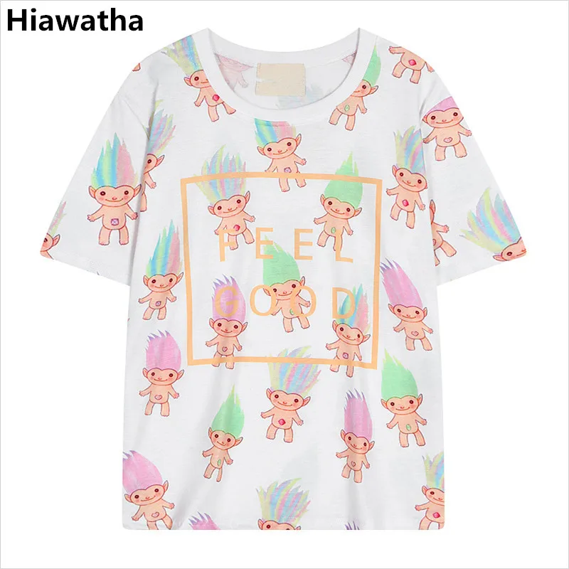 Hiawatha Women's Character Printed T-Shirts Short Sleeve Summer T Shirt Casual Harajuku Loose Tops Tees T2238
Hiawatha Women's Character Printed T-Shirts Short Sleeve Summer T Shirt Casual Harajuku Loose Tops Tees T2238