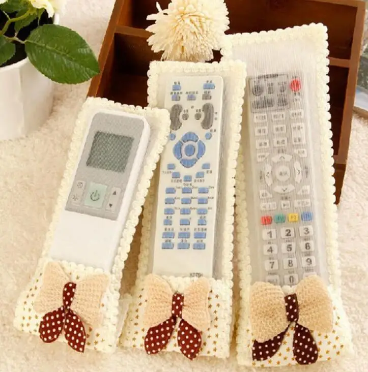 Cloth Soft Bowknot Lace Design Dustproof TV Remote Control Case Air condition Cover Textile Protective Decoration Storage Bag
Cloth Soft Bowknot Lace Design Dustproof TV Remote Control Case Air condition Cover Textile Protective Decoration Storage Bag