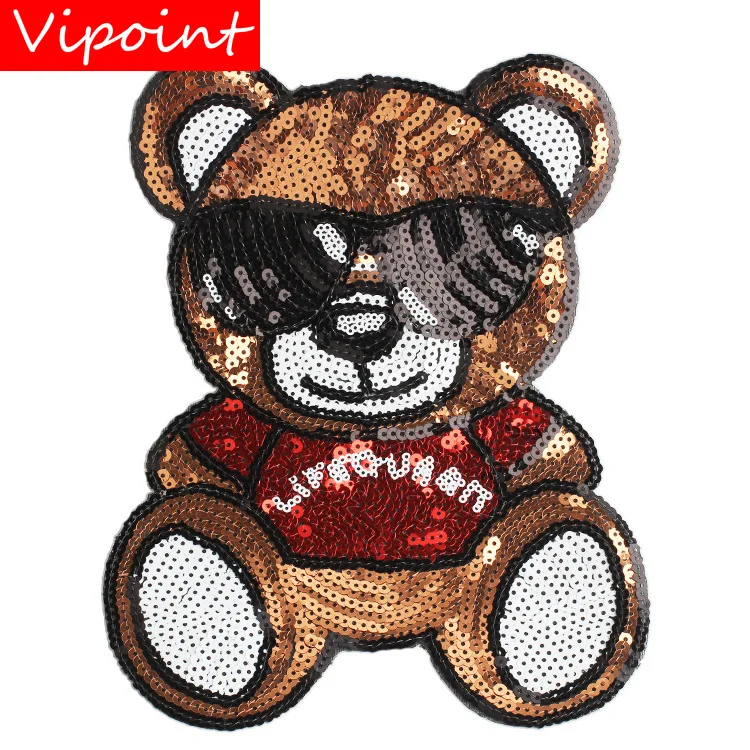 VIPOINT embroidery Sequins big bear patches cartoon patches badges applique patches for clothing JW-16
VIPOINT embroidery Sequins big bear patches cartoon patches badges applique patches for clothing JW-16