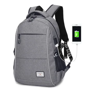 AOLIDA 2017 Casual USB Backpacks Men Canvas Bolsa Mochila Travel Large Capacity Rucksacks Men School Bags For Teenagers Laptop