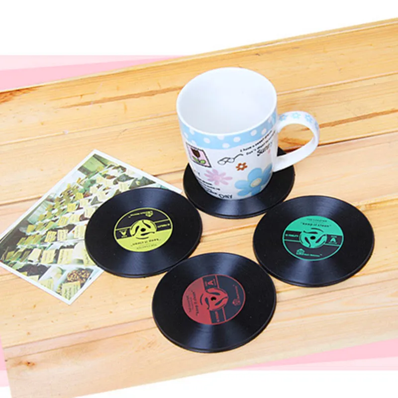 New Arrival Home Table Cup Mat Creative Decor Coffee Drink Placemat Spinning Retro Vinyl CD Record Drinks Coasters
New Arrival Home Table Cup Mat Creative Decor Coffee Drink Placemat Spinning Retro Vinyl CD Record Drinks Coasters
