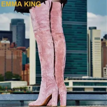 2019 Autumn Winter Pink Over The Knee Thigh High Boots For Woman Chunky High Heels Fashion Women Shoes Lady Sexy High Boots Zip
2019 Autumn Winter Pink Over The Knee Thigh High Boots For Woman Chunky High Heels Fashion Women Shoes Lady Sexy High Boots Zip