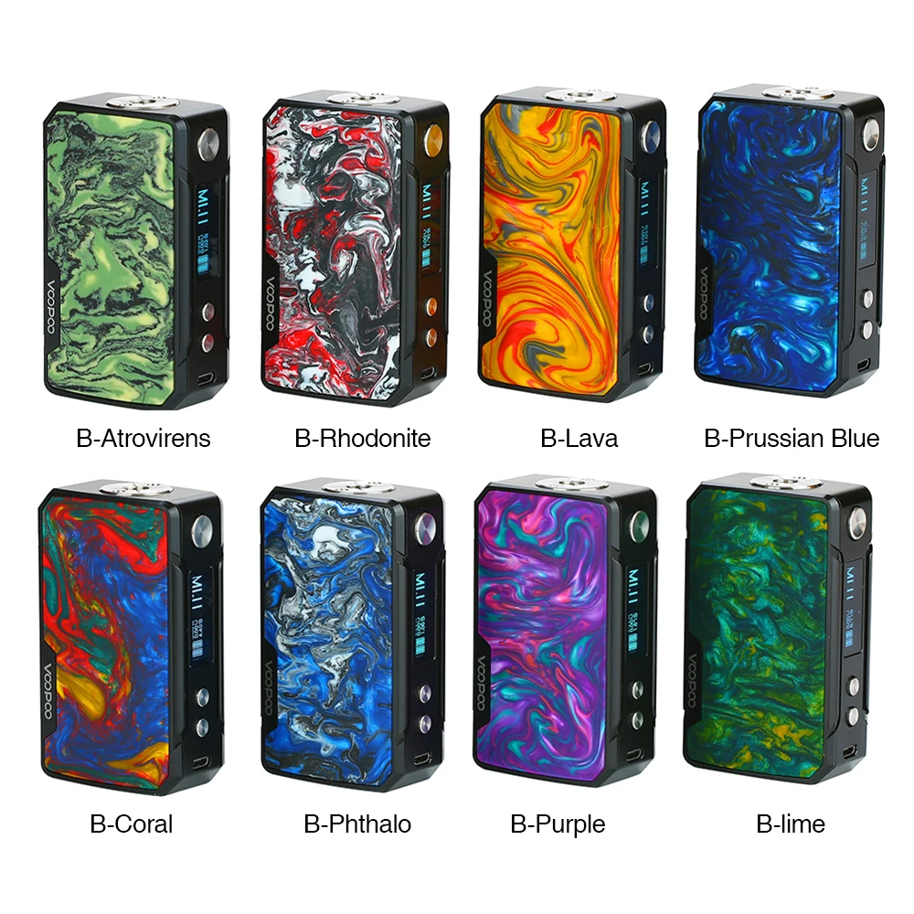 Original 117W VOOPOO Drag Mini Mod 4400mah battery E Cigarette 510 Thread Vape Vaporizer Electronic Cigarette Box Mod VS Drag 2