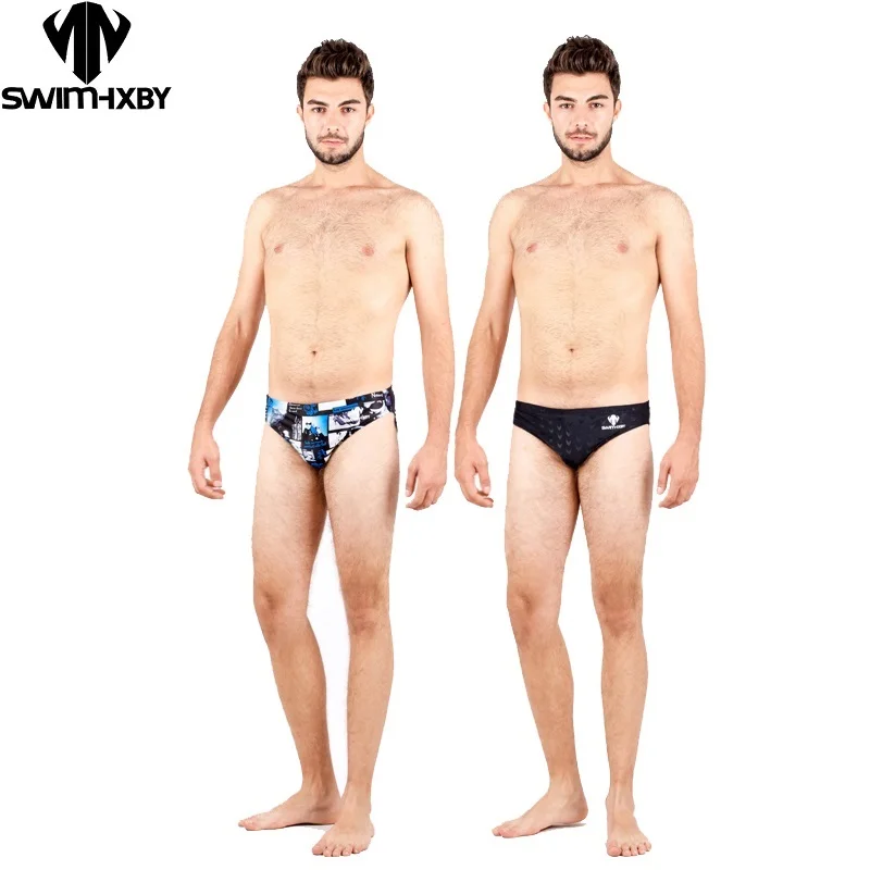 

HXBY Boys competitive swimwear racing swimming suit briefs competition swimsuits men Professional trainning swimsuit Triangle