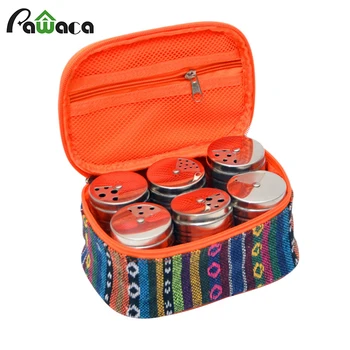 6Pcs Spice Jar Set Cruet Condiment Stainless Steel Seasoning Box Salt Pepper Shakers Camping Outdoor BBQ Tool with Storage Bag
6Pcs Spice Jar Set Cruet Condiment Stainless Steel Seasoning Box Salt Pepper Shakers Camping Outdoor BBQ Tool with Storage Bag