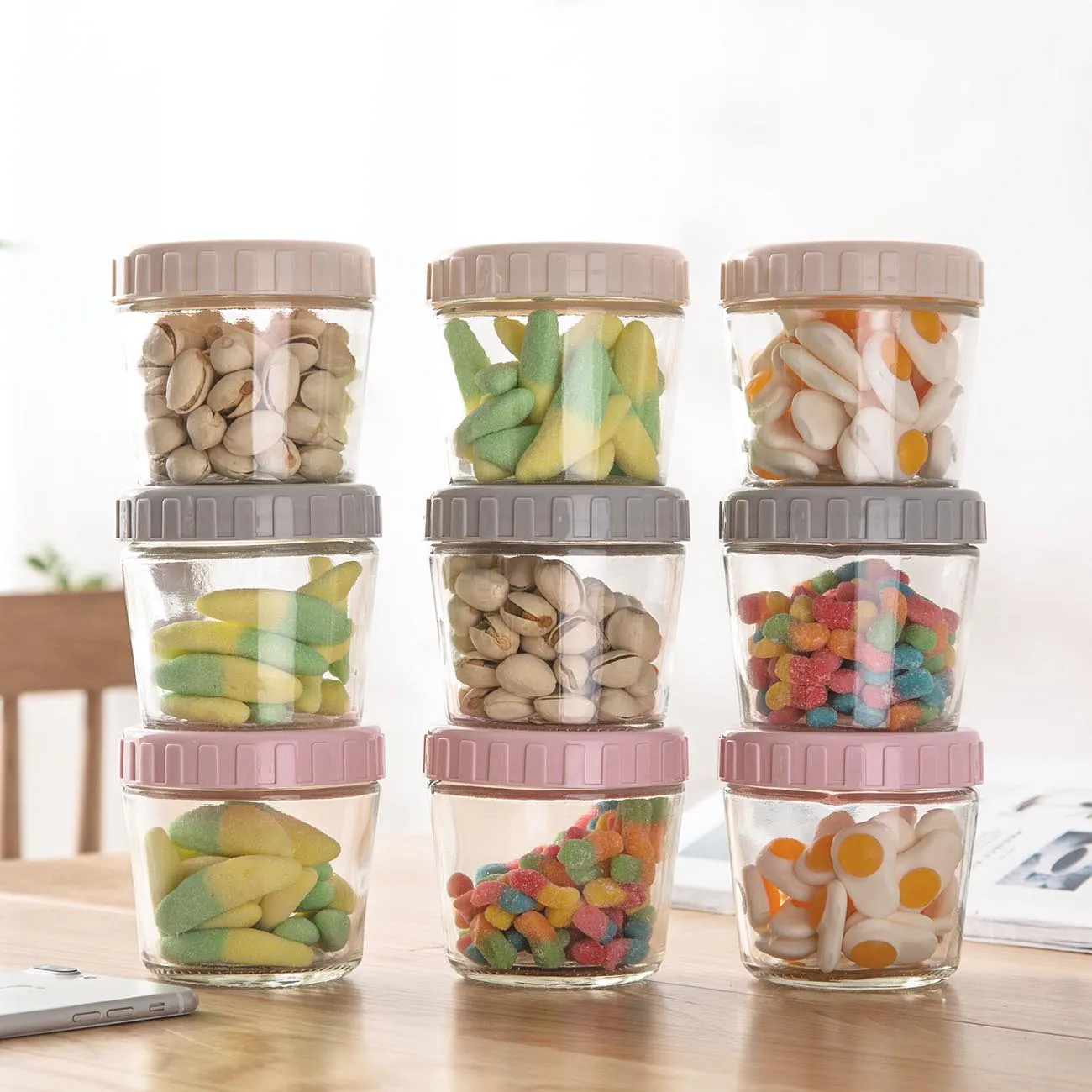 OTHERHOUSE 3Pcs Kitchen Storage Containers Transparent Glass Container Candy Food Storage Jar Bottle Refrigerator Organizer
OTHERHOUSE 3Pcs Kitchen Storage Containers Transparent Glass Container Candy Food Storage Jar Bottle Refrigerator Organizer