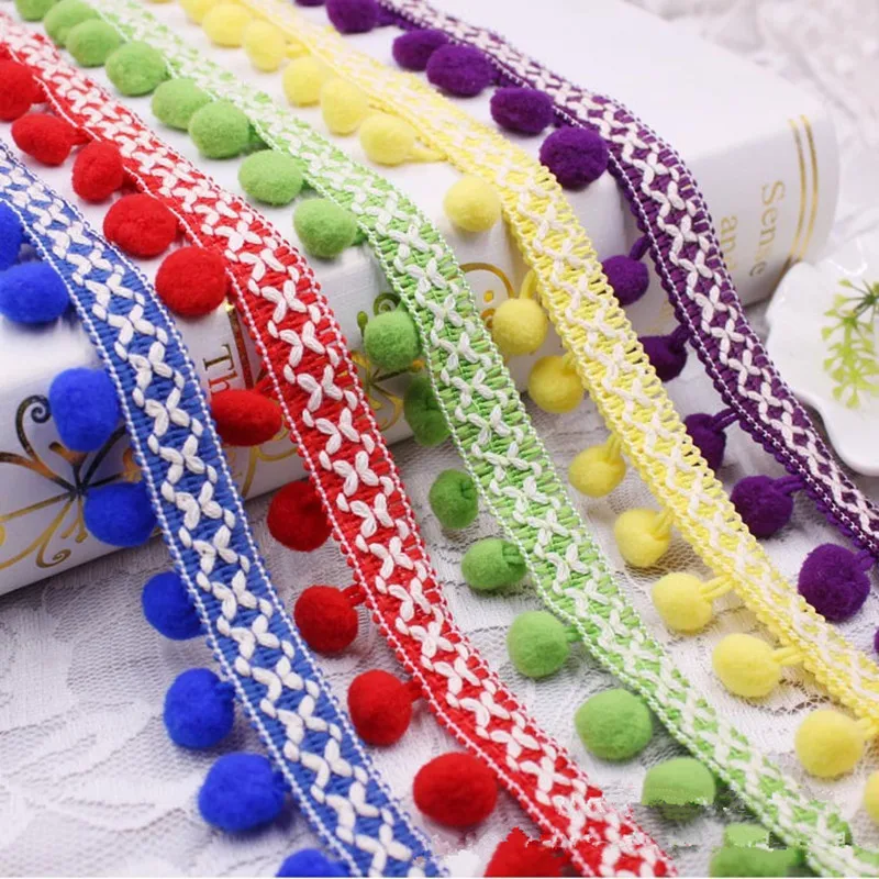 Pom Pom Trim Lace Fabric Sewing Accessories Pompons Trim tassel Ball Fringes Ribbon Sewing Lace For DIY Material Craft Apparel
Pom Pom Trim Lace Fabric Sewing Accessories Pompons Trim tassel Ball Fringes Ribbon Sewing Lace For DIY Material Craft Apparel