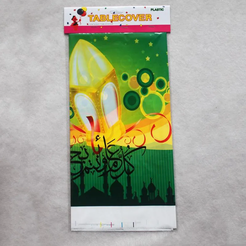 1pc new Disposable Plastic Table Cloths Eid Mubarak Ramadan Table Cover Tablecloth Lamp Waterproof For Moslem Islam party Decor
1pc new Disposable Plastic Table Cloths Eid Mubarak Ramadan Table Cover Tablecloth Lamp Waterproof For Moslem Islam party Decor