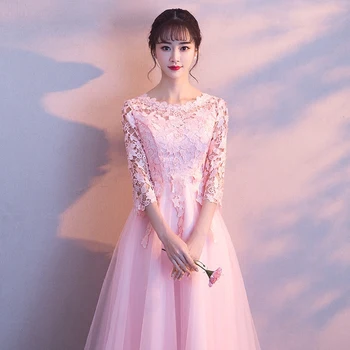 PINK Floor Length Noble Lady Evening Gowns Elegant Bridesmaid Wedding Party Dress Novelty O-Neck Cheongsam Qipao Size XS-XXL
PINK Floor Length Noble Lady Evening Gowns Elegant Bridesmaid Wedding Party Dress Novelty O-Neck Cheongsam Qipao Size XS-XXL