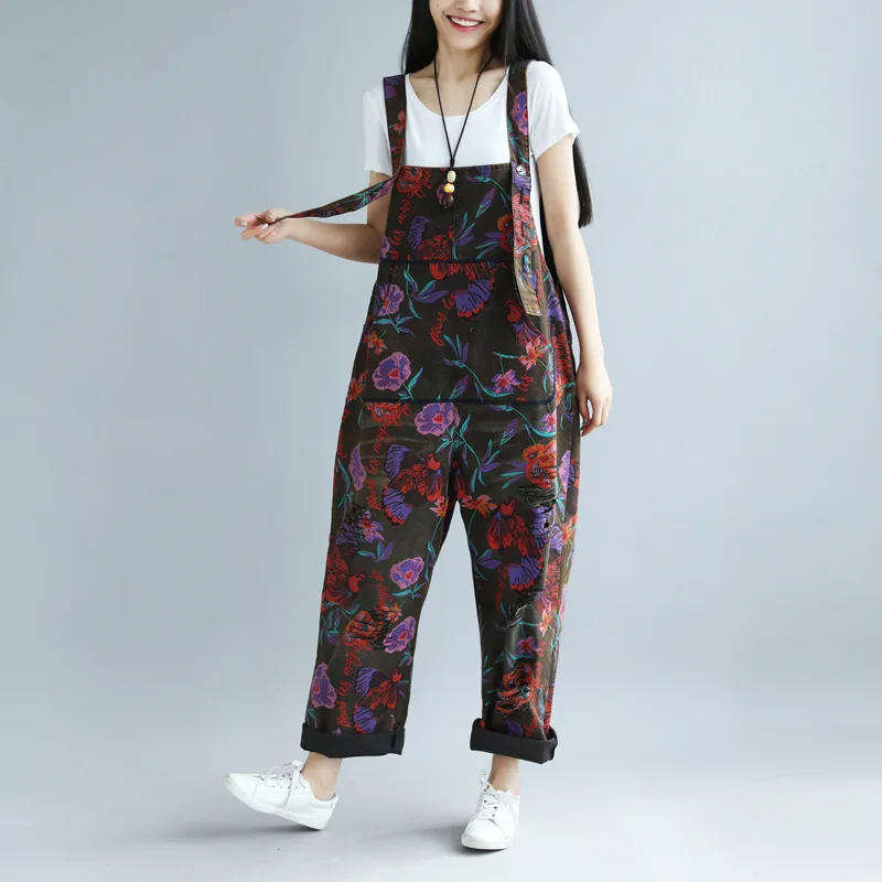 New Jumpsuits Rompers spring and summer printing old big pants female large yard hole rural wind bib
New Jumpsuits Rompers spring and summer printing old big pants female large yard hole rural wind bib