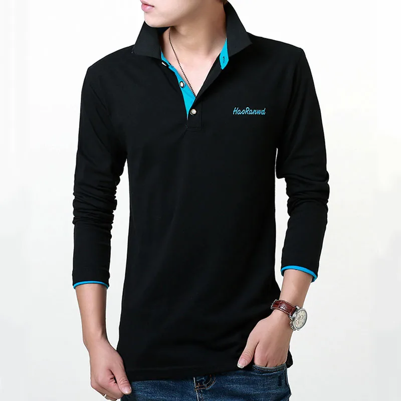 Men polo shirt long-sleeve lapel 2019 new autumn black thin smart casual trend student male polo shirt teenage boy P07b
Men polo shirt long-sleeve lapel 2019 new autumn black thin smart casual trend student male polo shirt teenage boy P07b