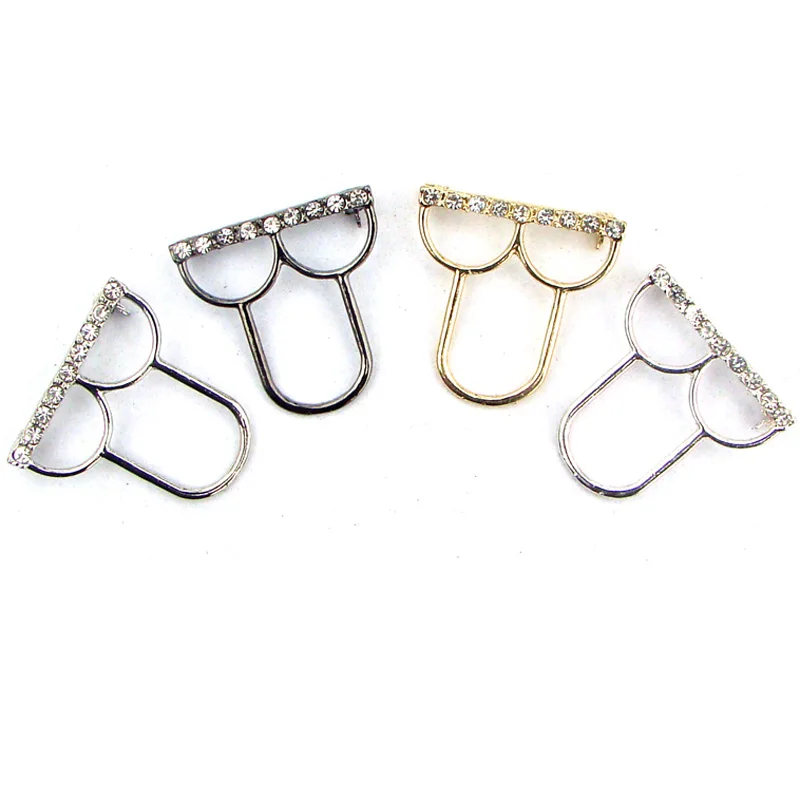 

Crystals eyeglasses charm new metal-holder pin brooch fashion ornament jewelry accessories 6pcs lot