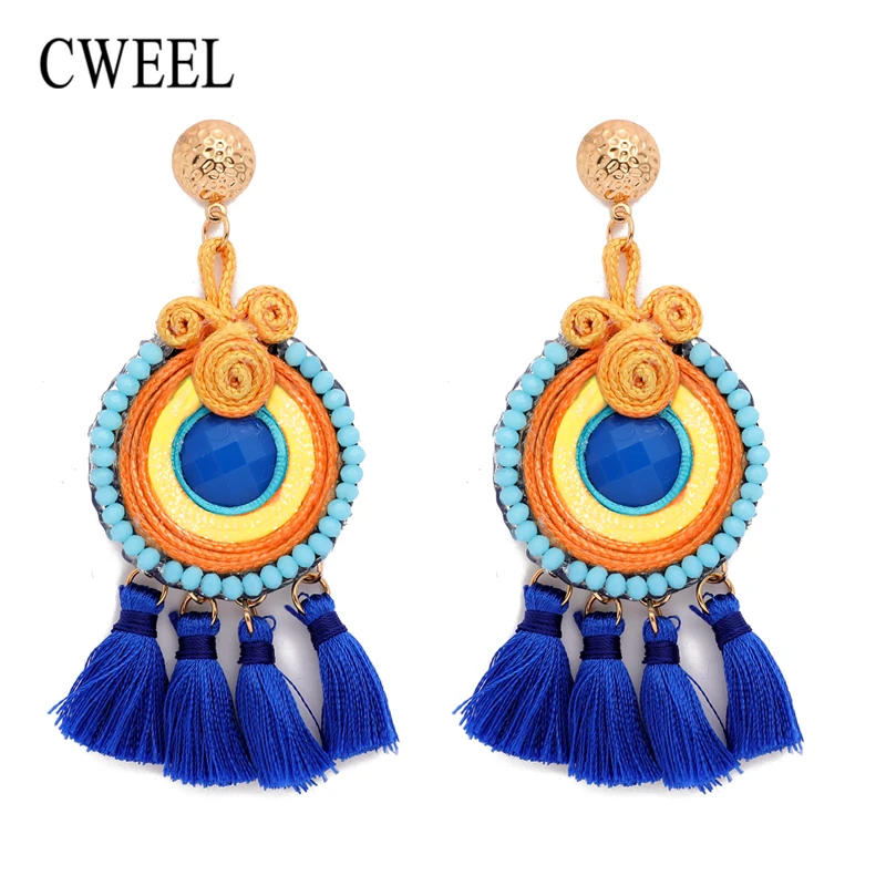 CWEEL Vintage Drop Tassel Earrings For Wome Hanging Bohemian Fringe Bridal Earings Fashion Jewelry Female 2019 Statement
CWEEL Vintage Drop Tassel Earrings For Wome Hanging Bohemian Fringe Bridal Earings Fashion Jewelry Female 2019 Statement