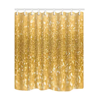 New and High Quality Shower Curtains Bathroom Curtain Golden Glitters Design Polyester Waterproof Mouldproof Eco-Friendly
New and High Quality Shower Curtains Bathroom Curtain Golden Glitters Design Polyester Waterproof Mouldproof Eco-Friendly
